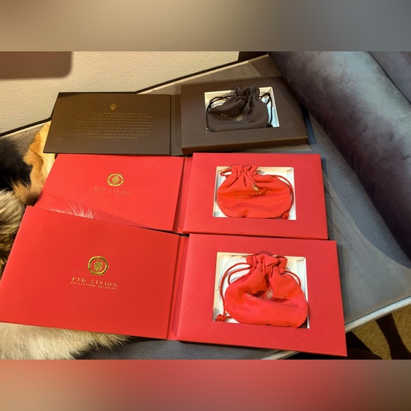 Set 3 Karma and Luck gift boxes w matching velvet drawstring bags + K&L gift bag - Picture 3 of 5